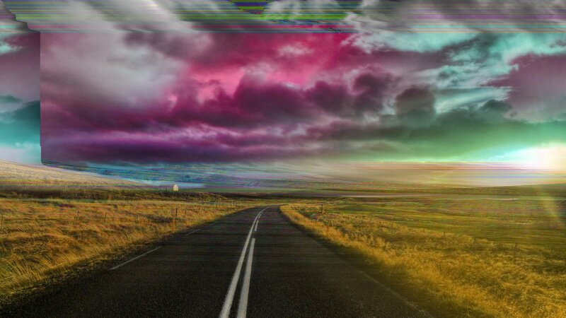 Road Through Grassland — Purple