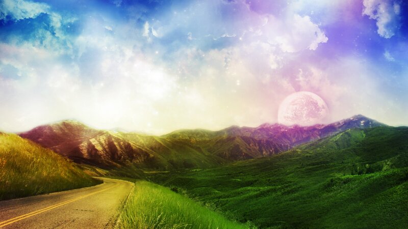 Road Through Green Hills — Dreamy