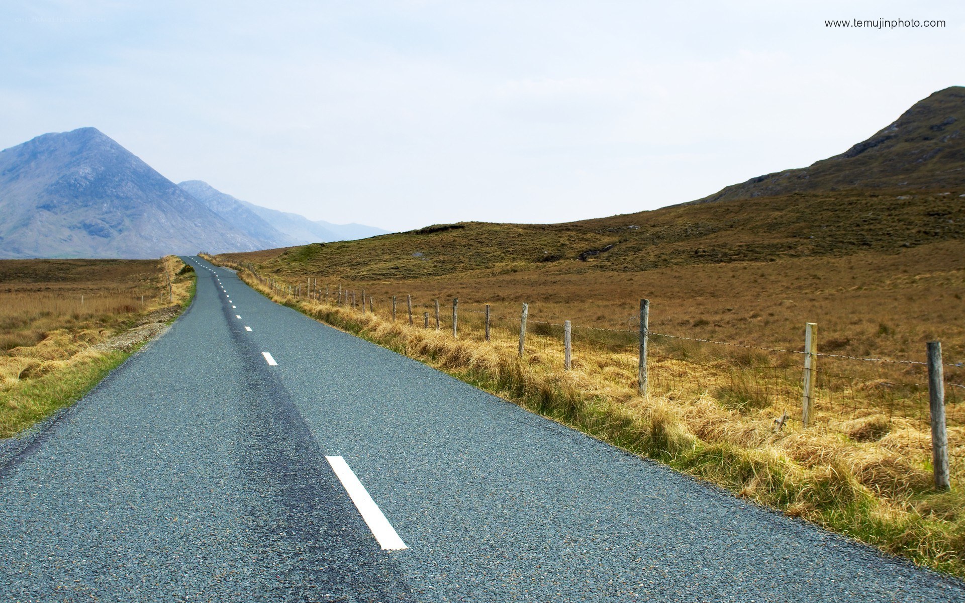 Road through mountain landscape
