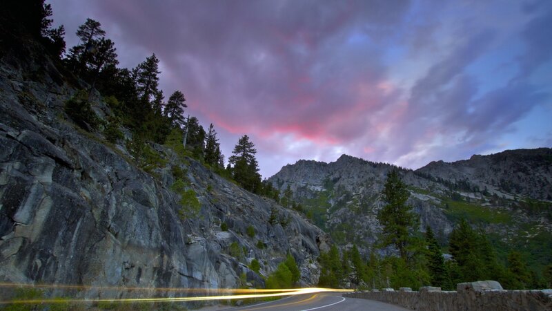 Road Through Mountain Pass — Purple