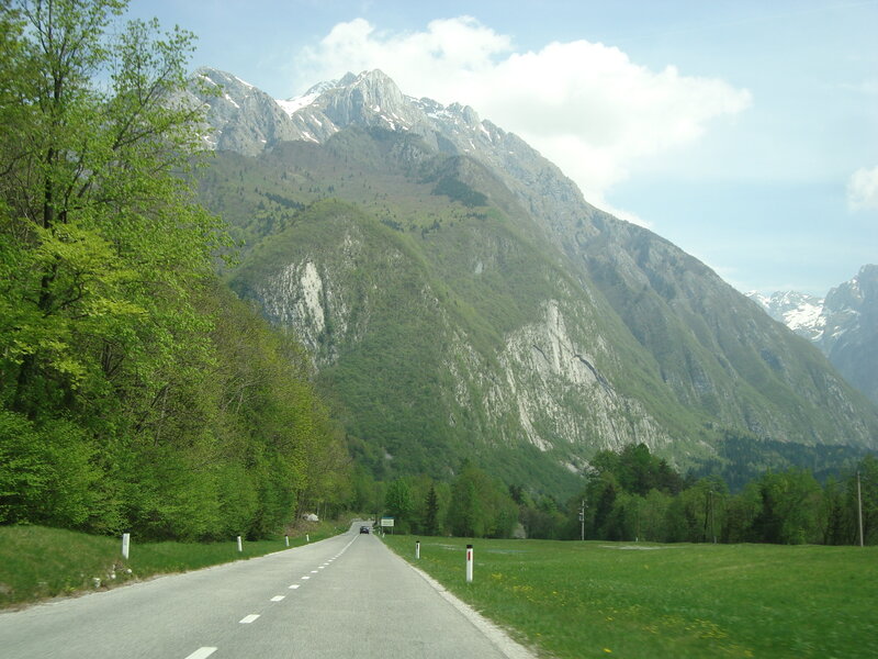 Road through mountain valley
