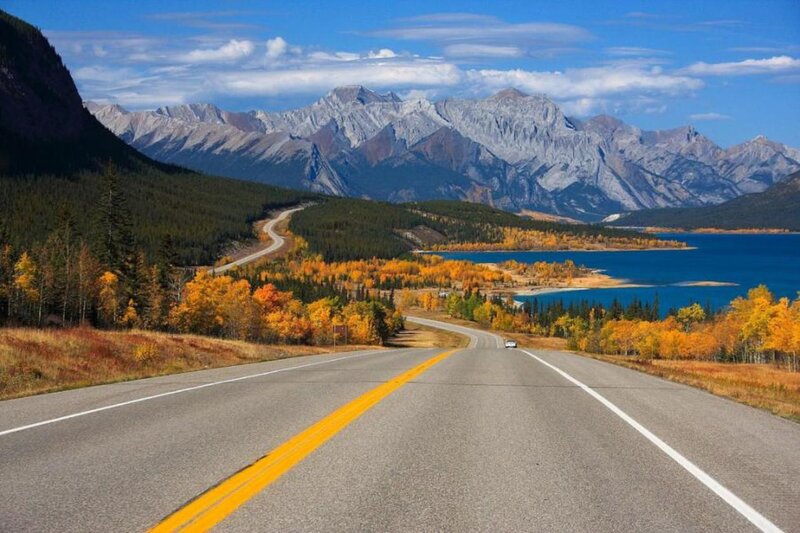 Road Through Mountain Valley — Blue, Serene