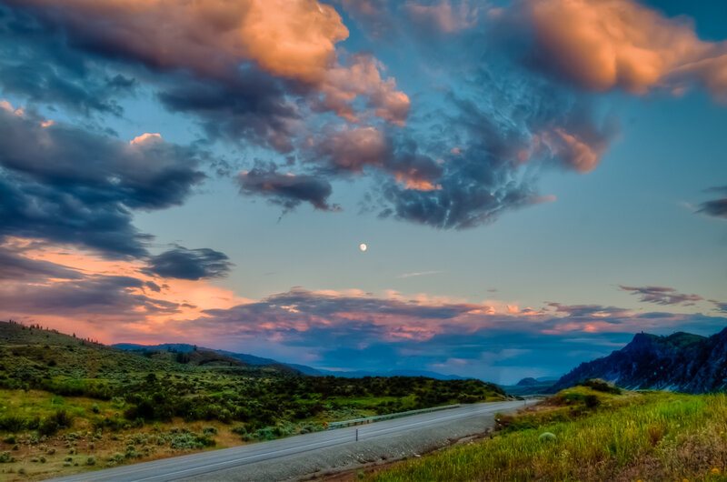 Road Through Mountain Valley — Blue