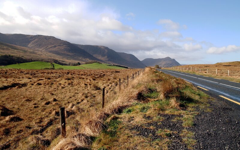 Road Through Mountain Valley — Green, Serene
