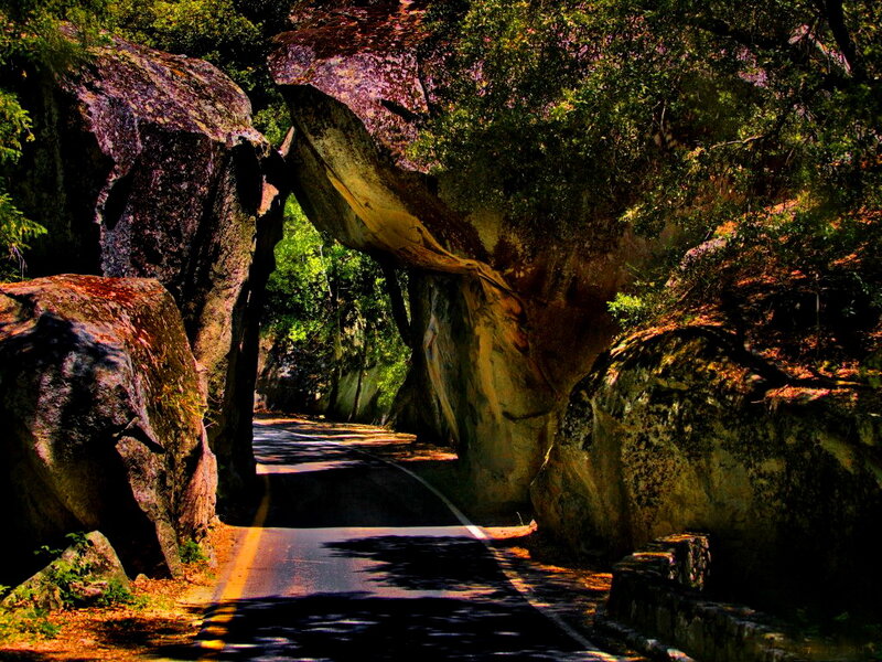 Road Through Rock Arch — Green