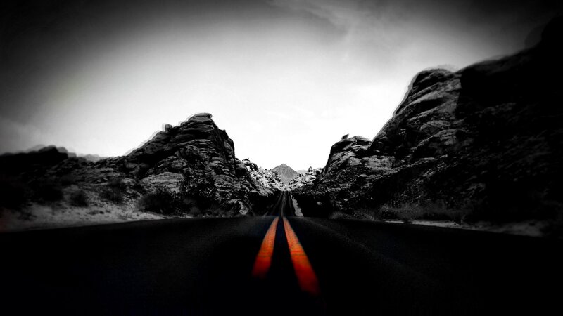 Road Through Rocky Canyon — Black