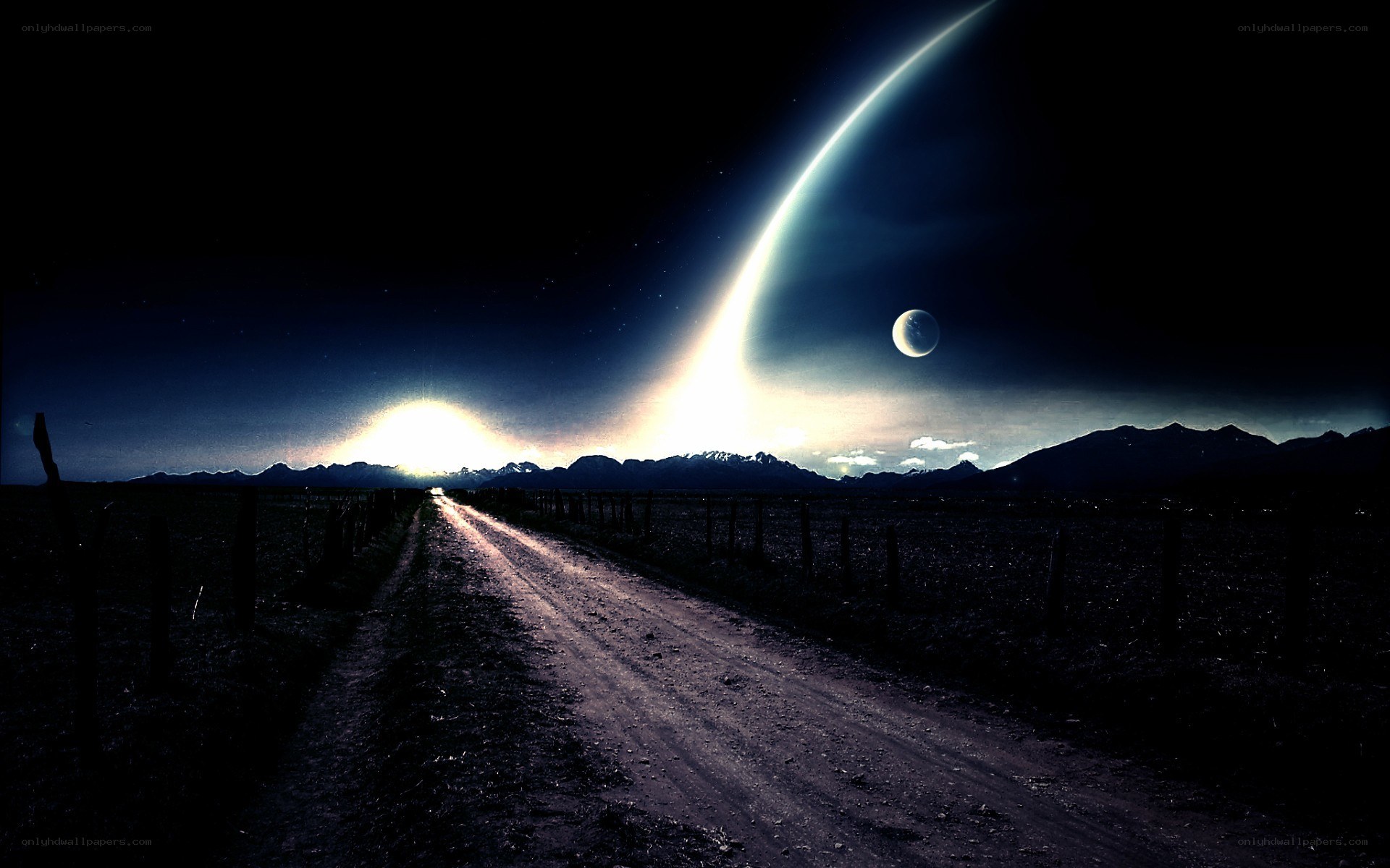 Road to a surreal sky