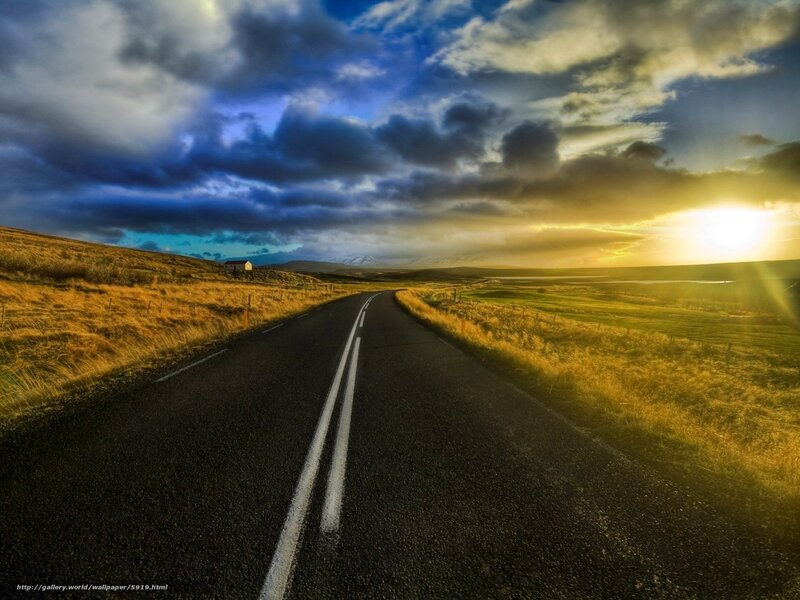 Road to the setting sun
