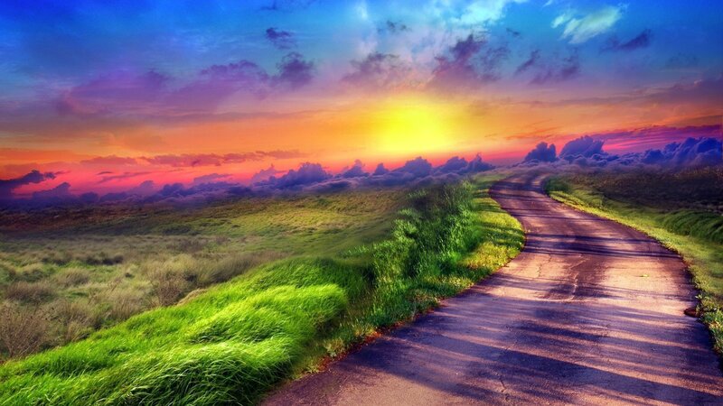 Road to the sunset