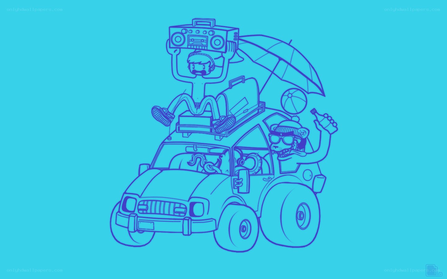 road trip adventure illustration