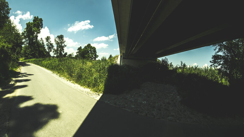 Road under Bridge — Green