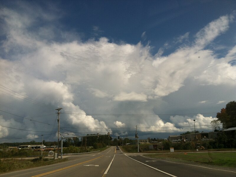 Road under Storm Clouds — Blue
