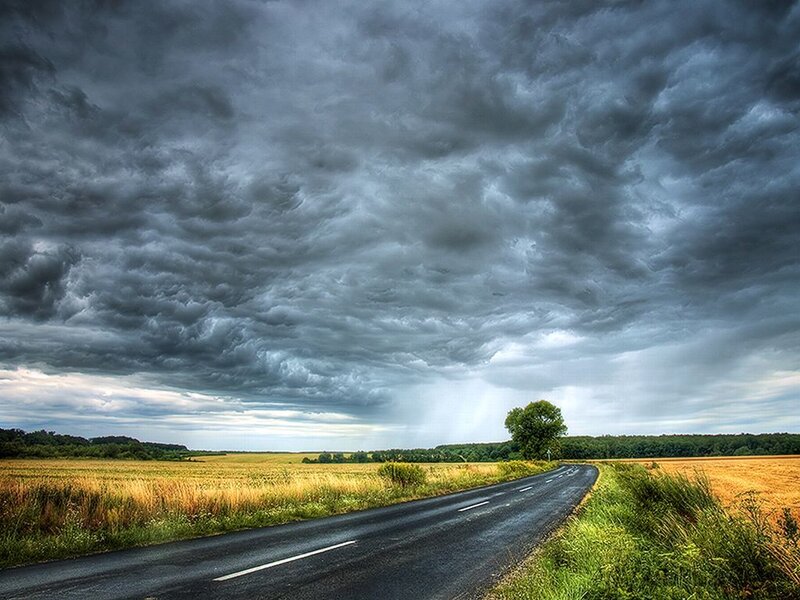 Road under Storm Clouds