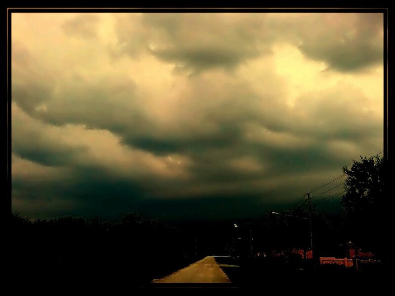 Road under Stormy Sky — Gray, Dramatic, Night