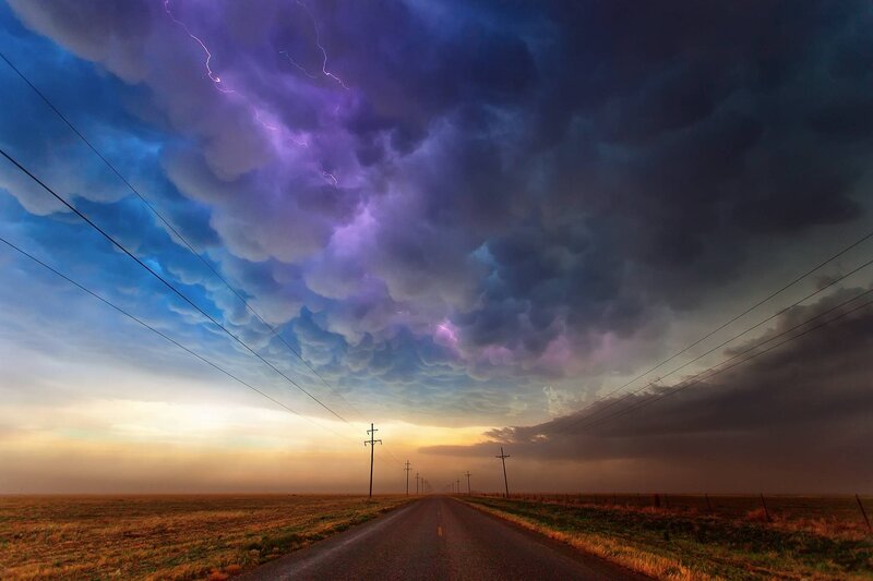Road under Stormy Sky — Purple