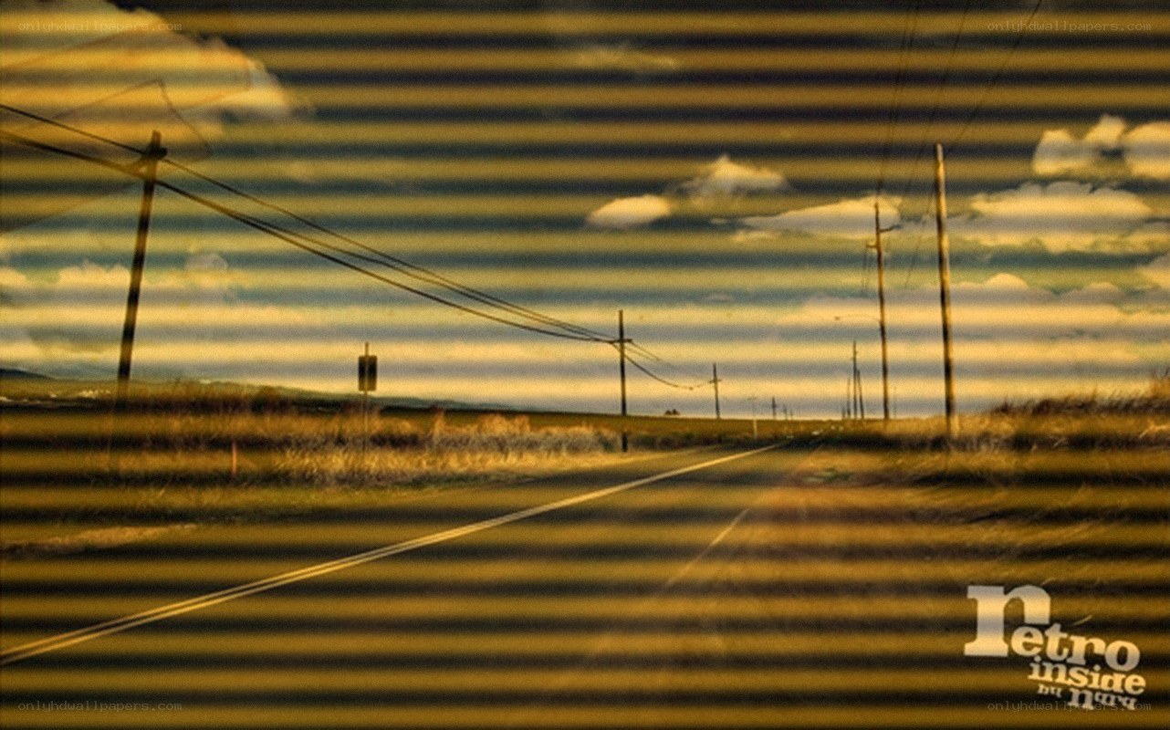 Road under striped filter