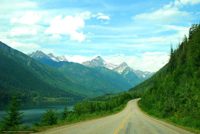 Road Winding Through Mountains — Green, Serene