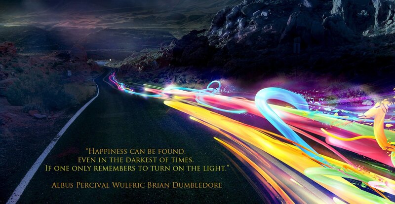 road with light trails