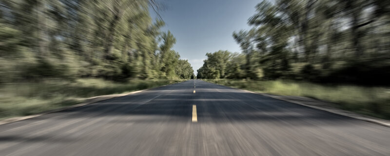 Road with motion blur