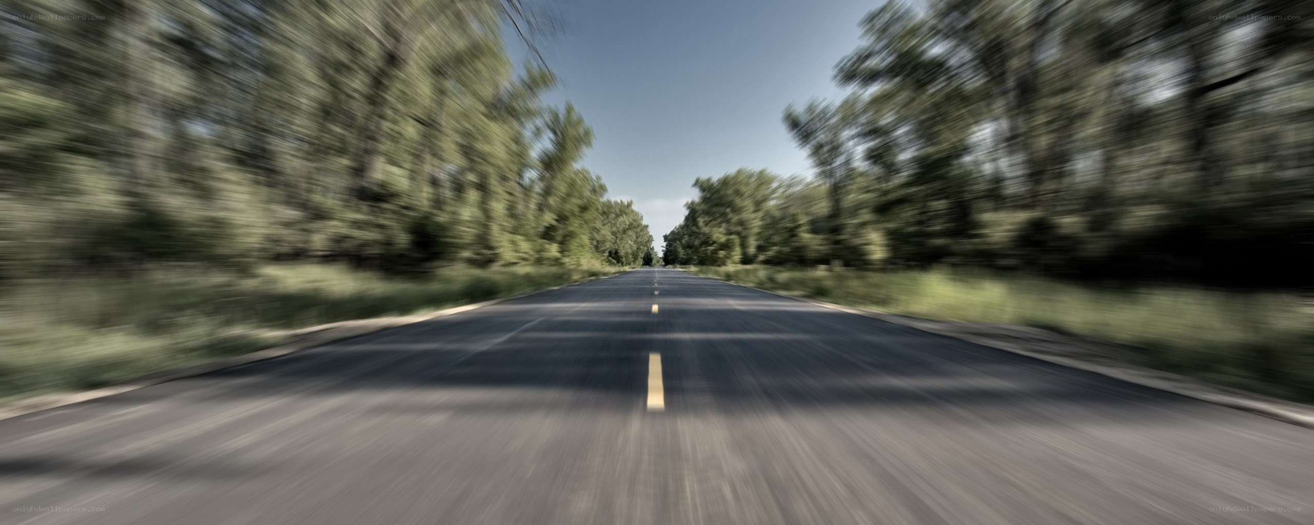 Road with motion blur