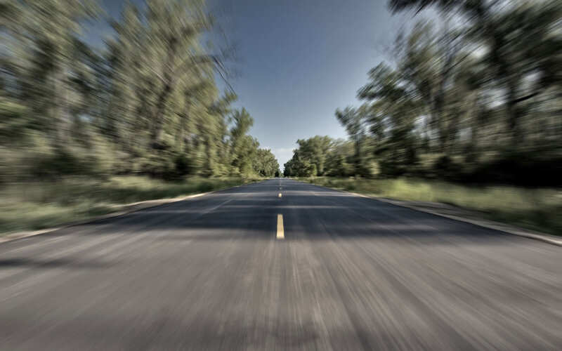 Road with Motion Blur — Gray