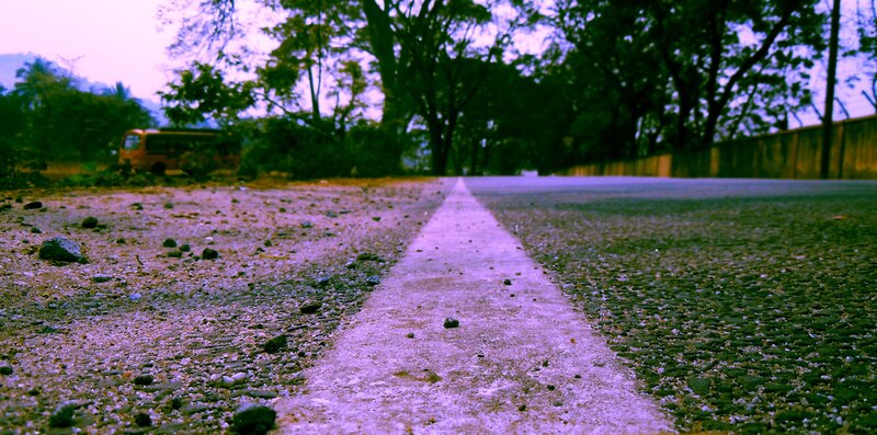 Road with White Line