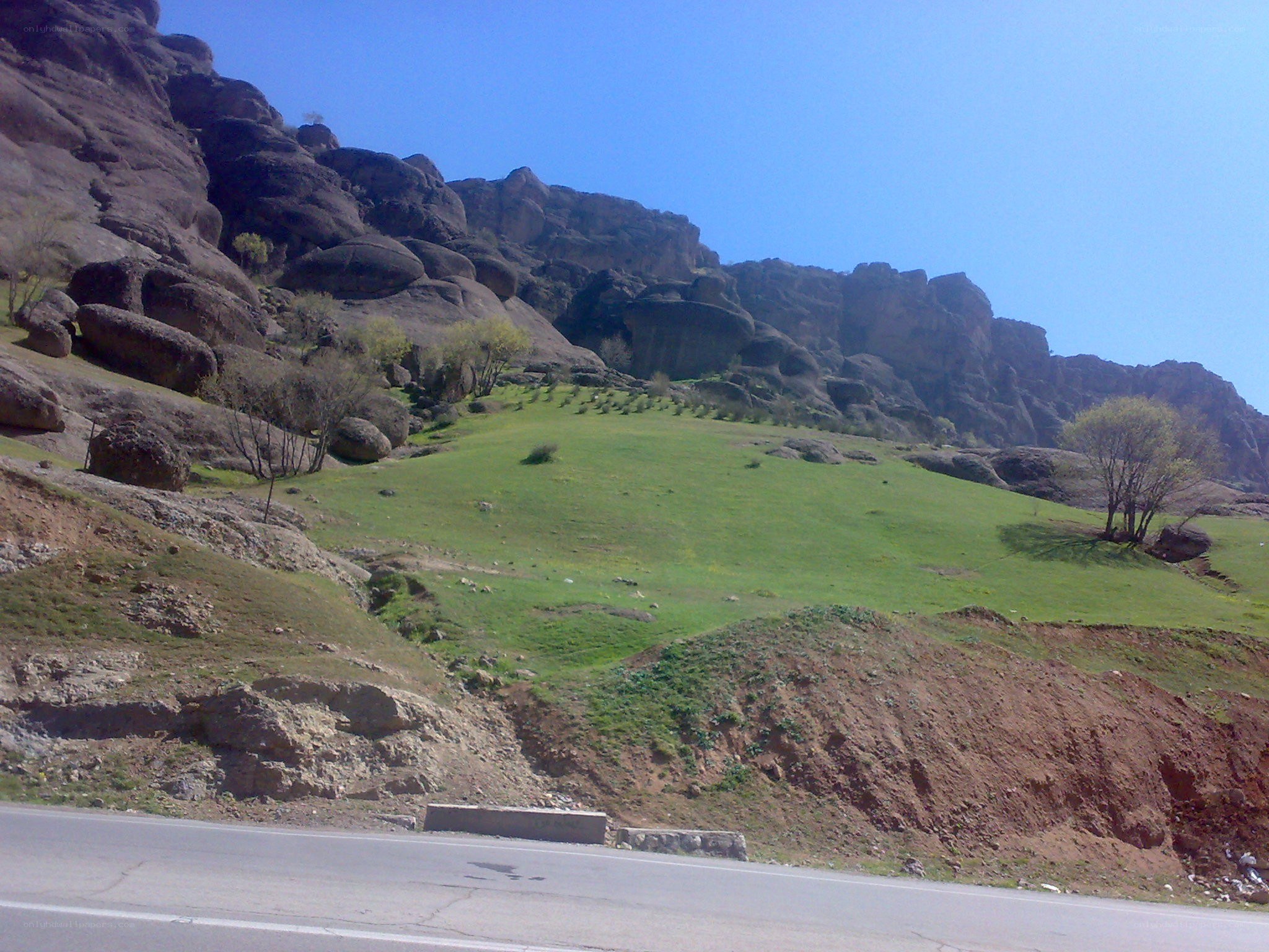 Roadside mountain landscape