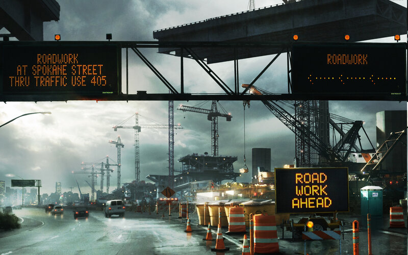 Roadwork Construction Site