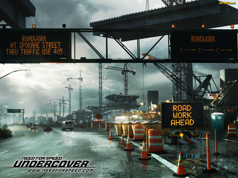 Roadwork in a city under construction