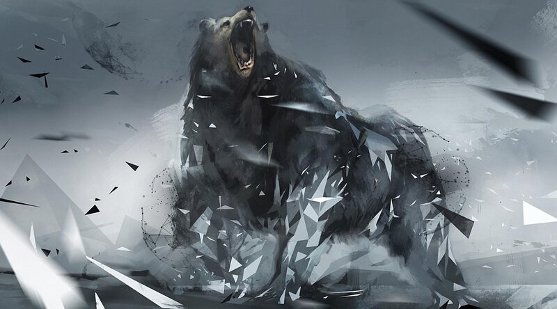 Roaring Bear Breaking Through