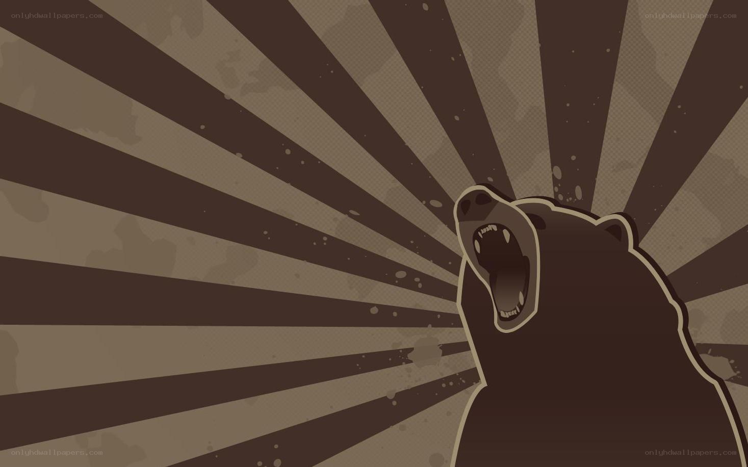roaring bear illustration