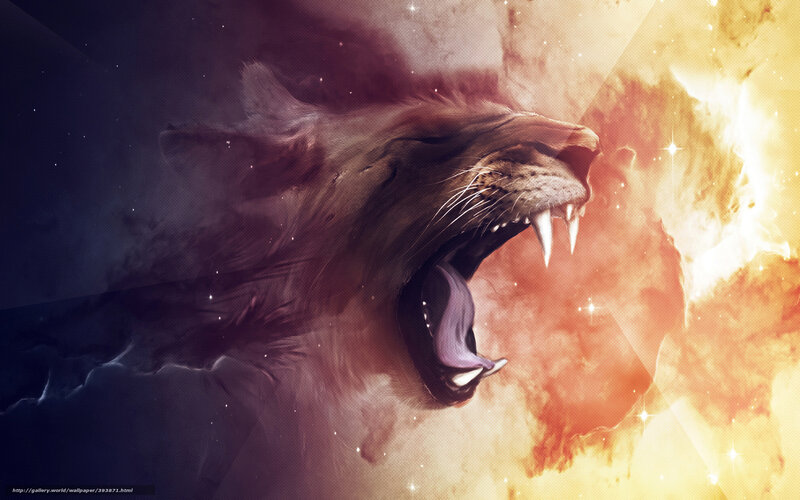 Roaring Lion Head — Orange