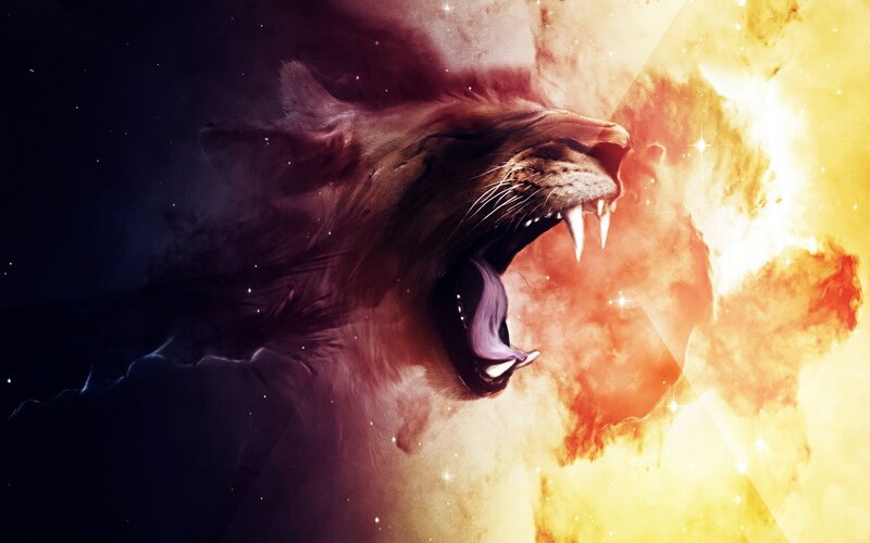 Roaring Lion Head — Yellow