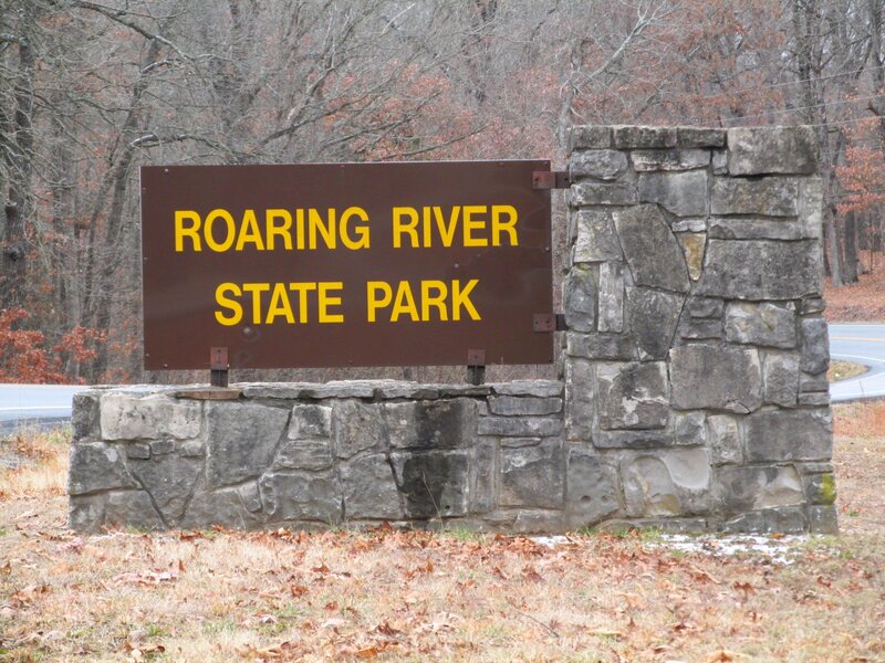 Roaring River State Park Sign — Brown