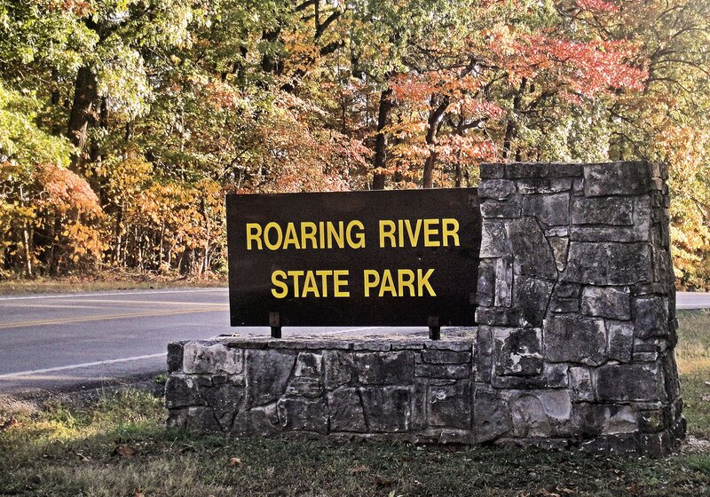 Roaring River State Park Sign