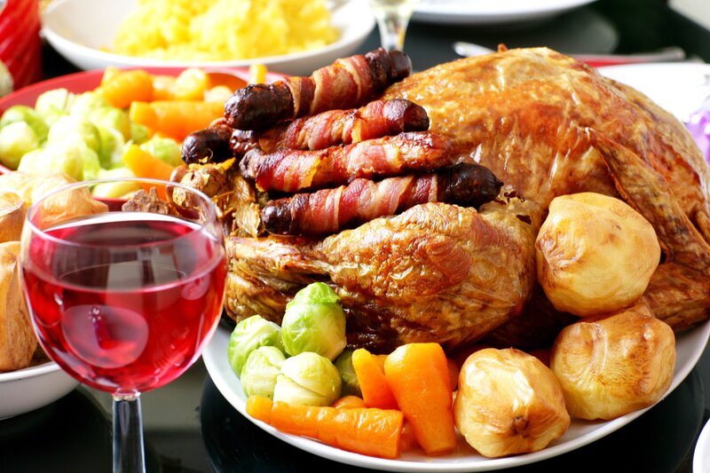 Roast turkey dinner