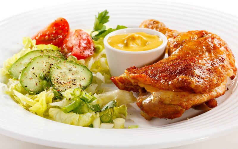 Roasted Chicken Leg — White, Neutral, Photograph