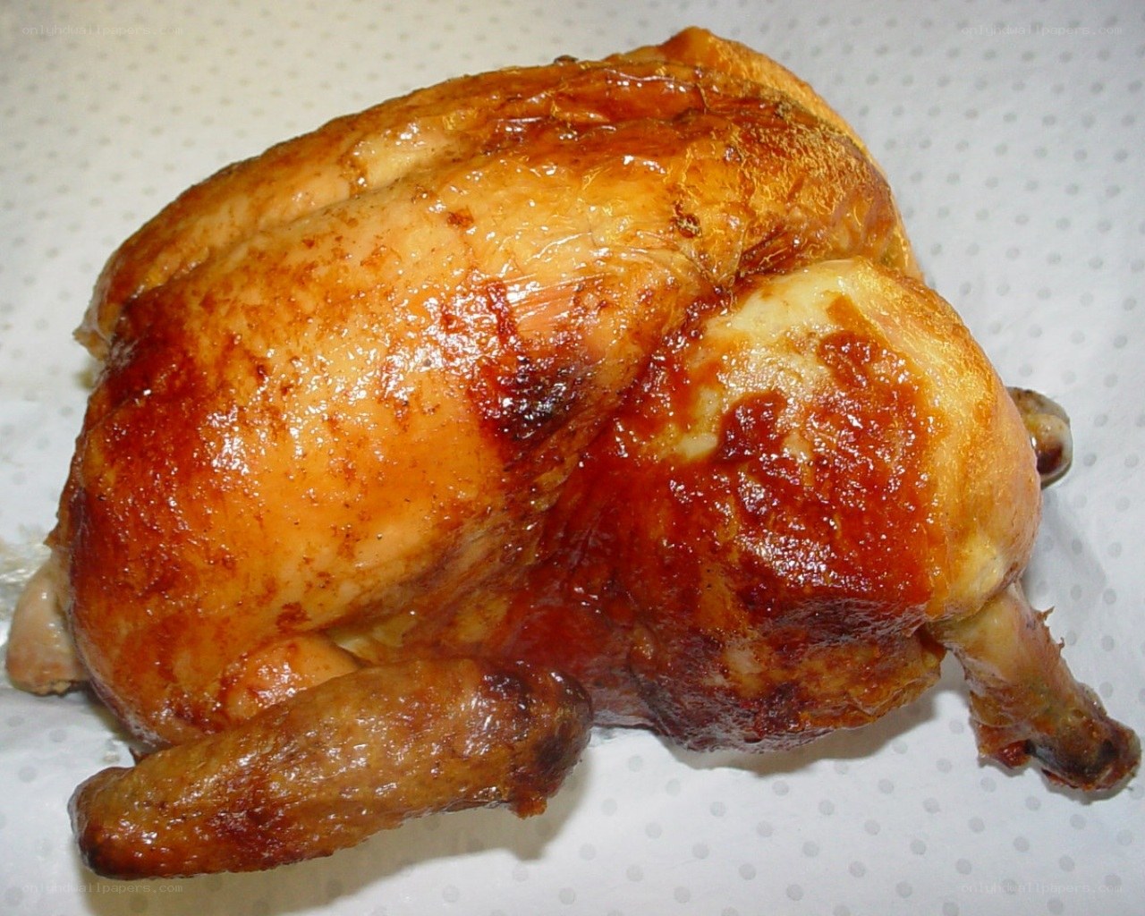 roasted chicken on paper towel