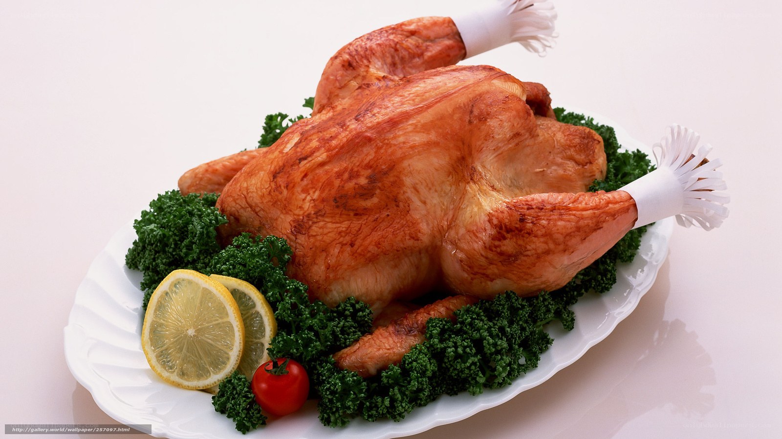 Roasted chicken with garnish