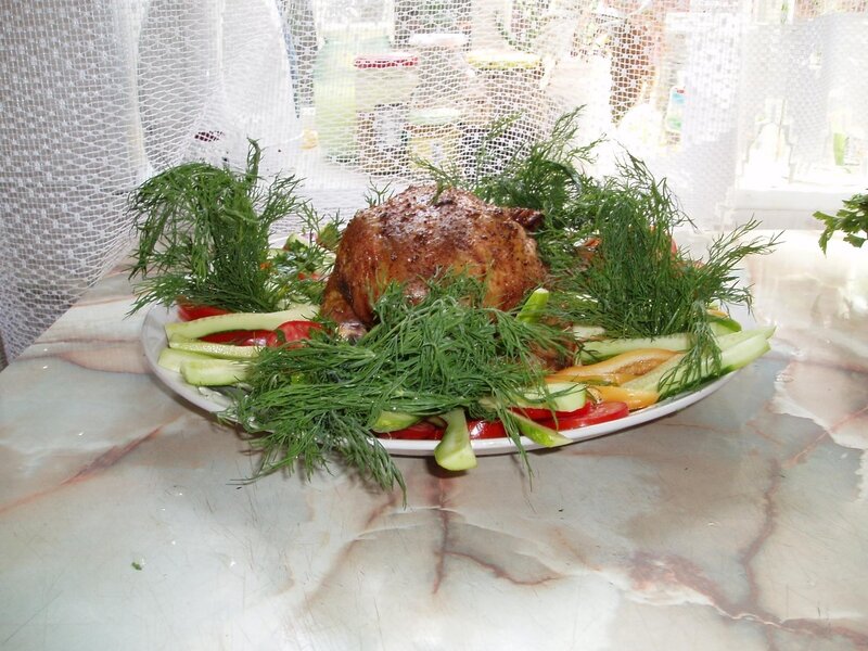 Roasted Chicken with Vegetables — Green, Neutral