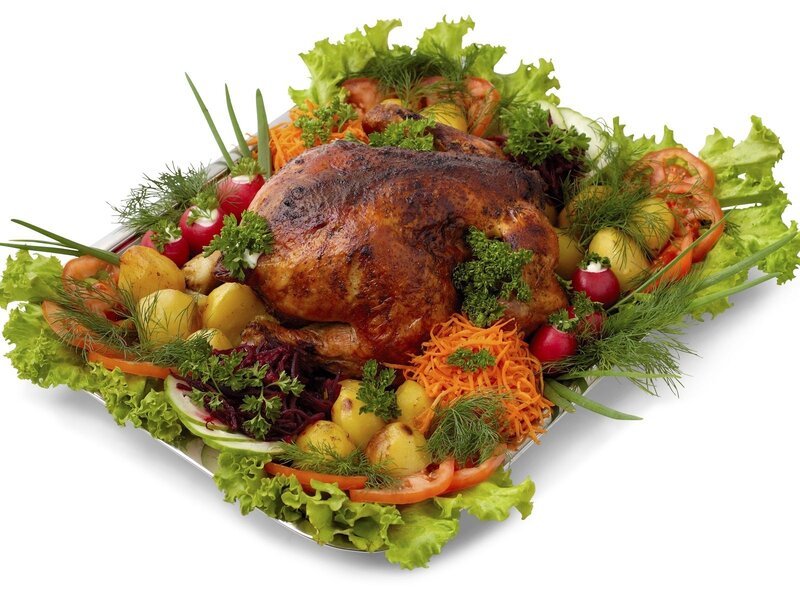 Roasted chicken with vegetables