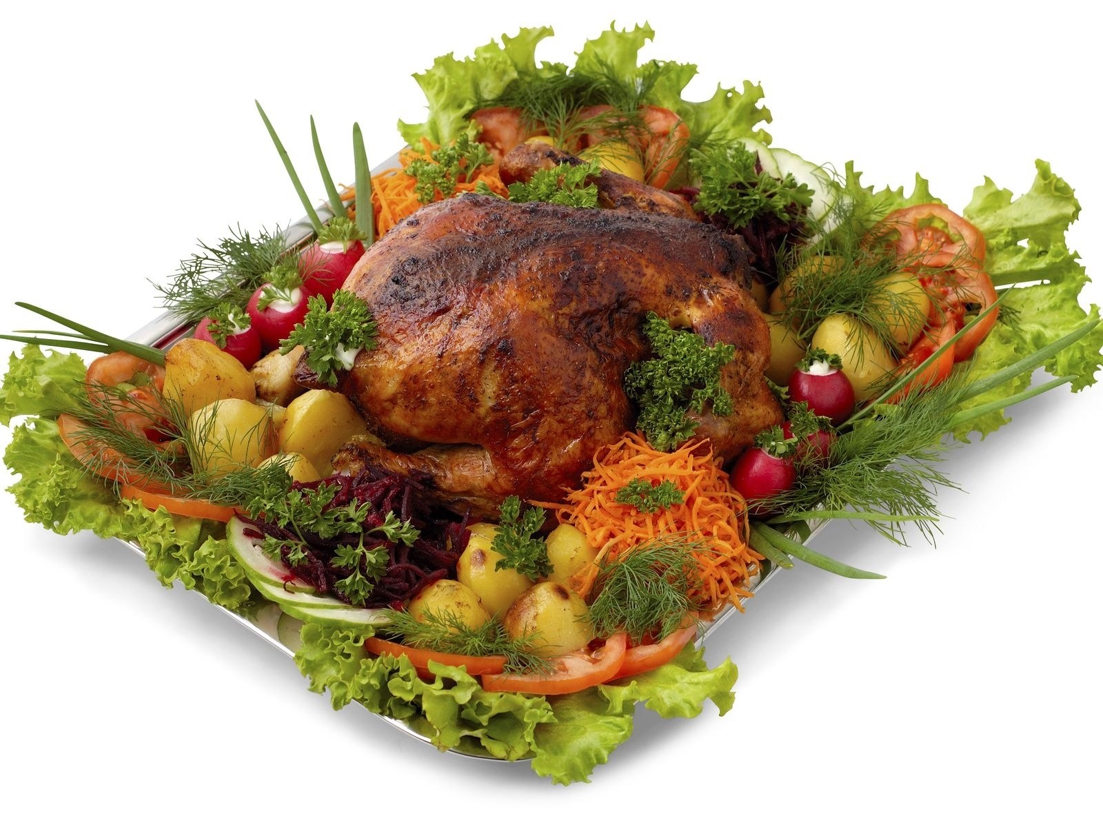 Roasted chicken with vegetables