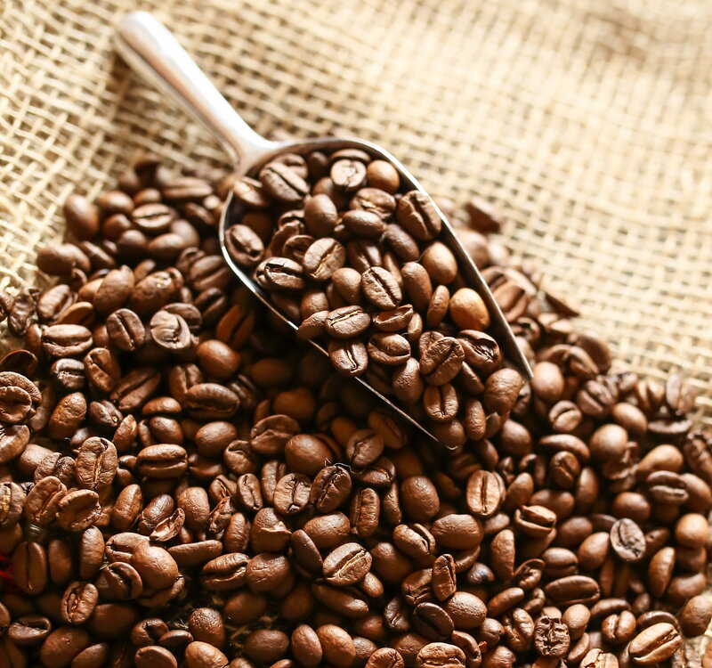 Roasted Coffee Beans — Brown, Calm, Photograph, Spoon, Burlap