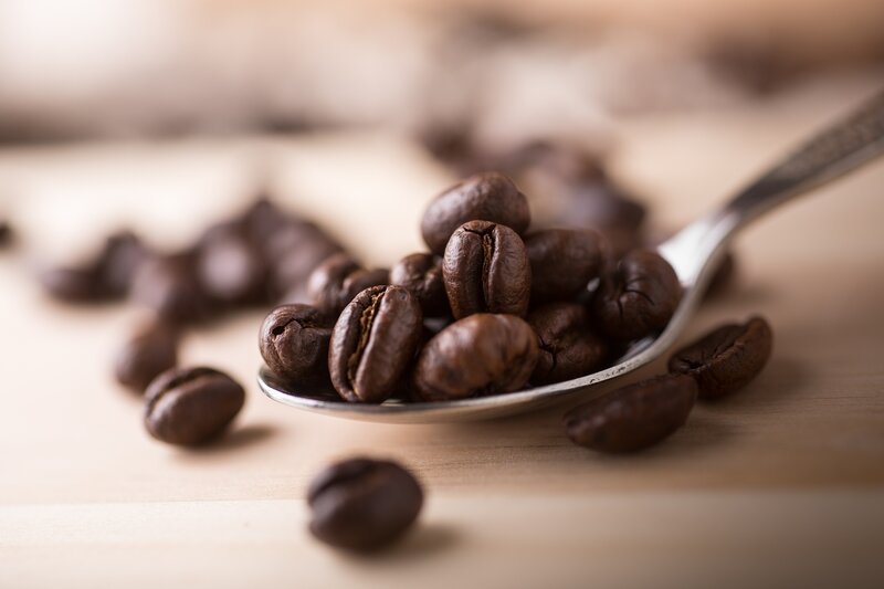 Roasted Coffee Beans — Brown, Calm, Photograph, Spoon