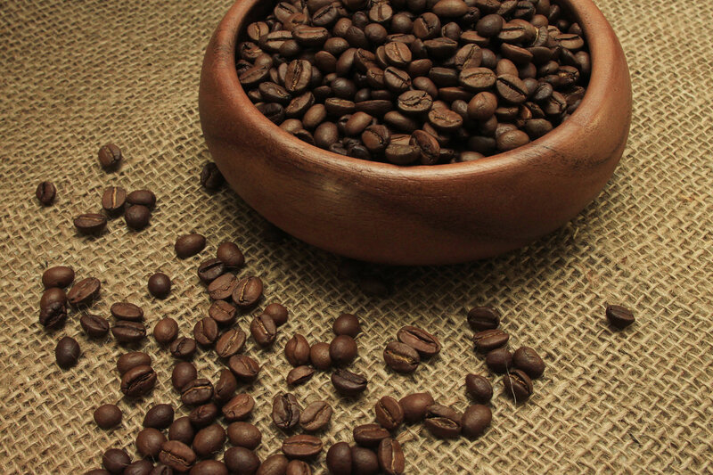 Roasted Coffee Beans — Brown, Calm, Photograph, Wooden Bowl