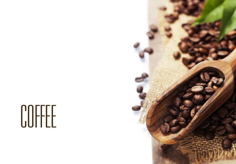 Roasted Coffee Beans — Brown, Calm, Photograph, Wooden Scoop, Burlap