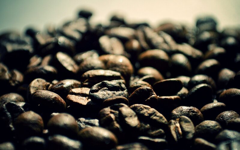 Roasted Coffee Beans — Brown, Dark, Photograph, Black, White