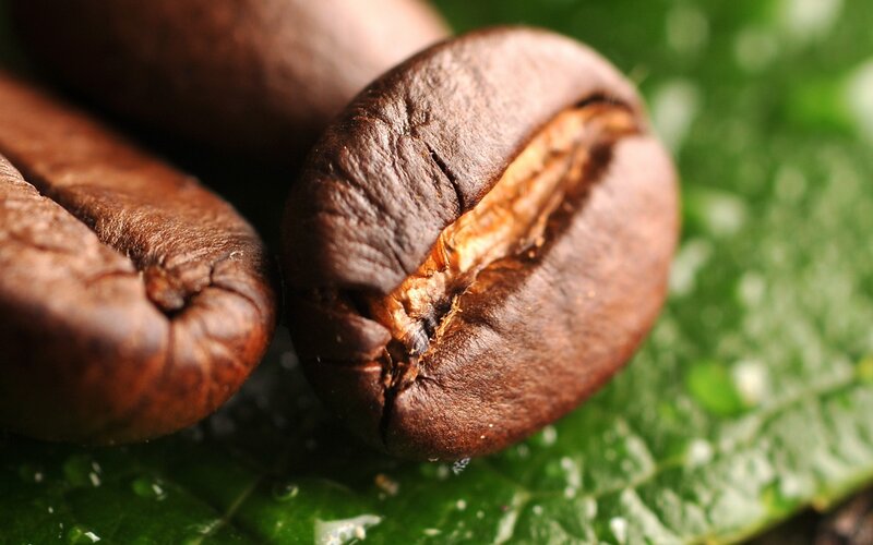 Roasted Coffee Beans — Brown, Natural, Photograph, Leaf