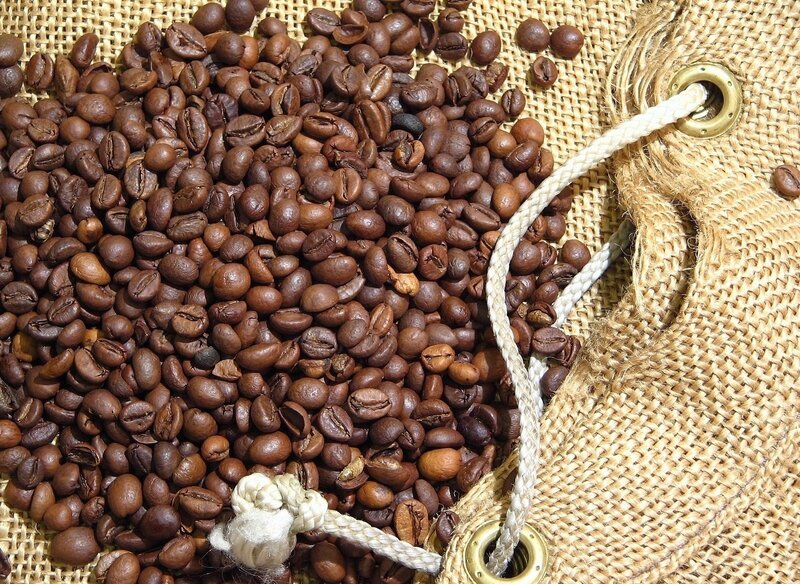Roasted Coffee Beans — Brown, Neutral, Photograph, Burlap Sack
