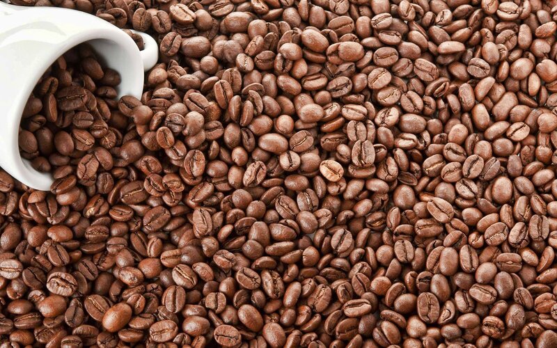 Roasted Coffee Beans — Brown, Neutral, Photograph, Coffee Cup, White